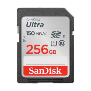 Sandisk 256GB Ultra SDHC UHS-I and SDXC UHS-I Memory Card-SDSDUNC-256G-GN6IN
