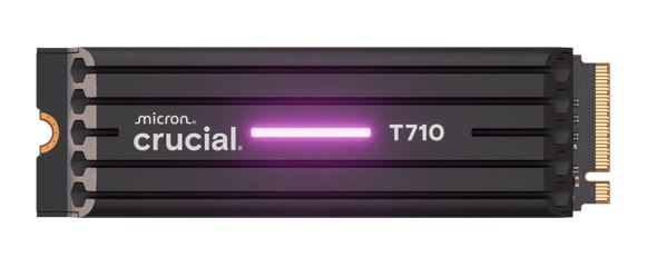 Crucial T710 1TB CT1000T710SSD5 PCIe Gen5 NVMe 2280 SSD With Heatsink