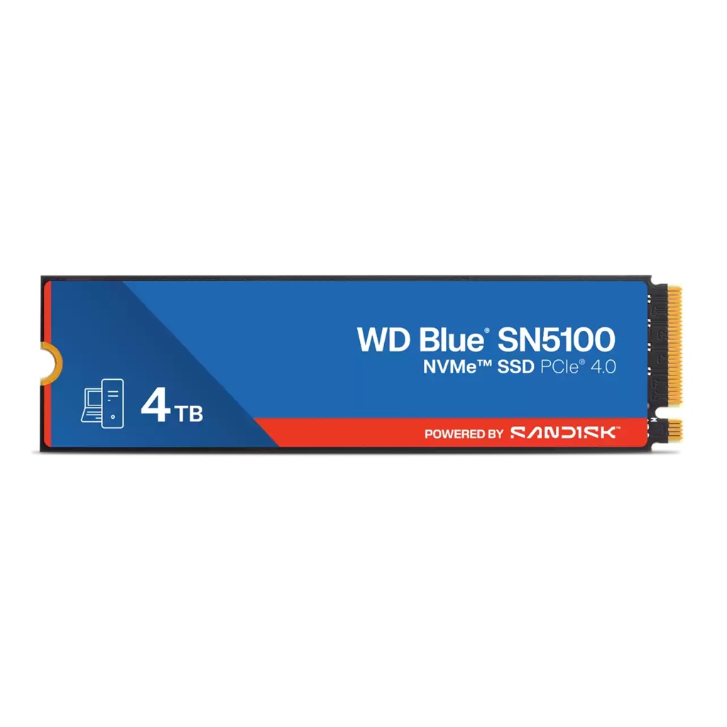 HBWD-WDS400T5B0E-00CPE0.jpg Western Digital 4TB Blue SN5100 PCIe Gen4 M.2 2280 NVMe SSD-WDS400T5B0E-00CPE0 - Image 1