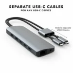 Hyper Viper HD392 USB-C Docking Station 4K Silver - Image 2