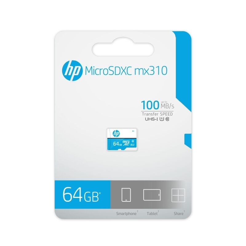 HP 64GB U1 High Speed microSD Card-HFUD064-1U1BA-N