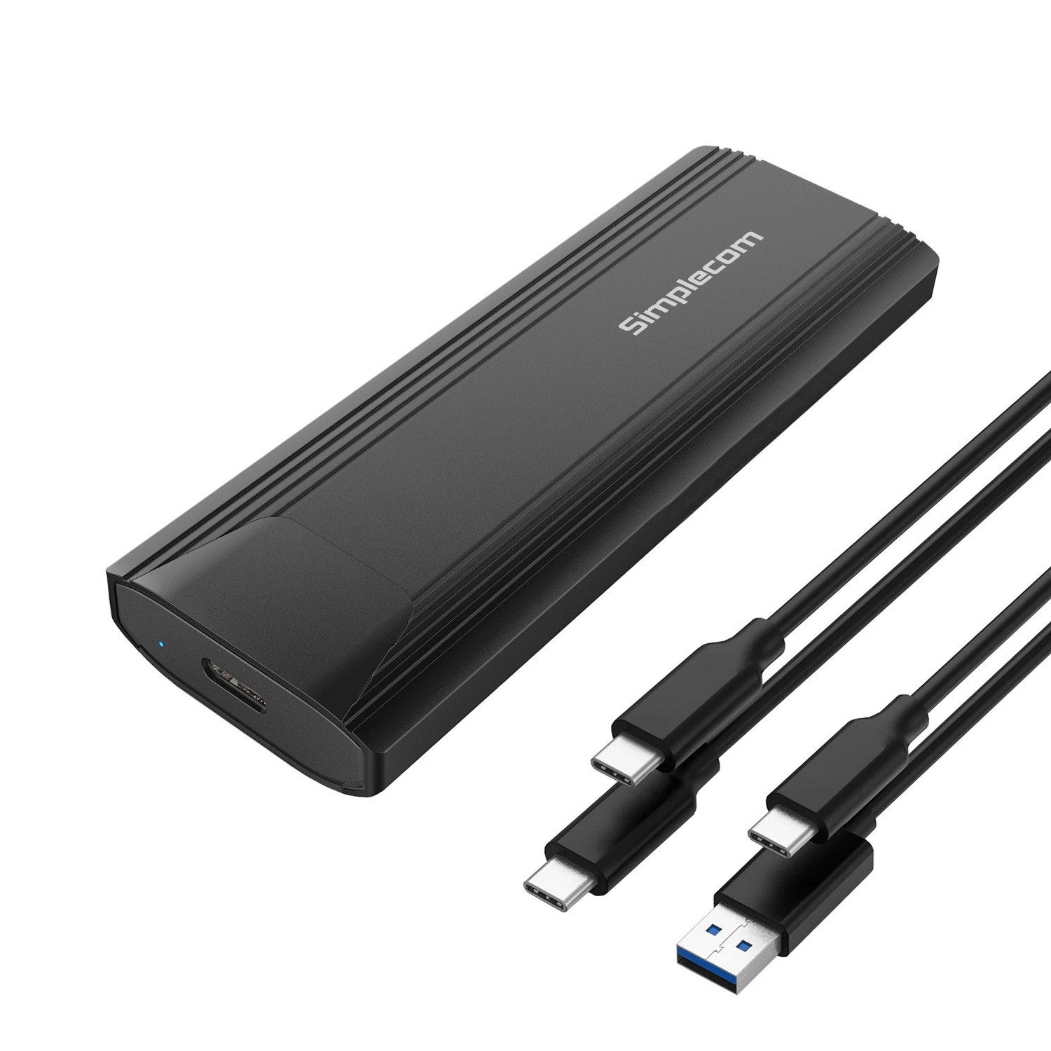Simplecom NVMe / SATA Dual Protocol M.2 SSD USB-C Gen 2 Enclosure - Black-SE504v2