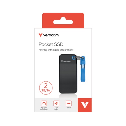 Verbatim Pocket SSD USB 3.2 Gen 2 2TB Black/Blue-32195