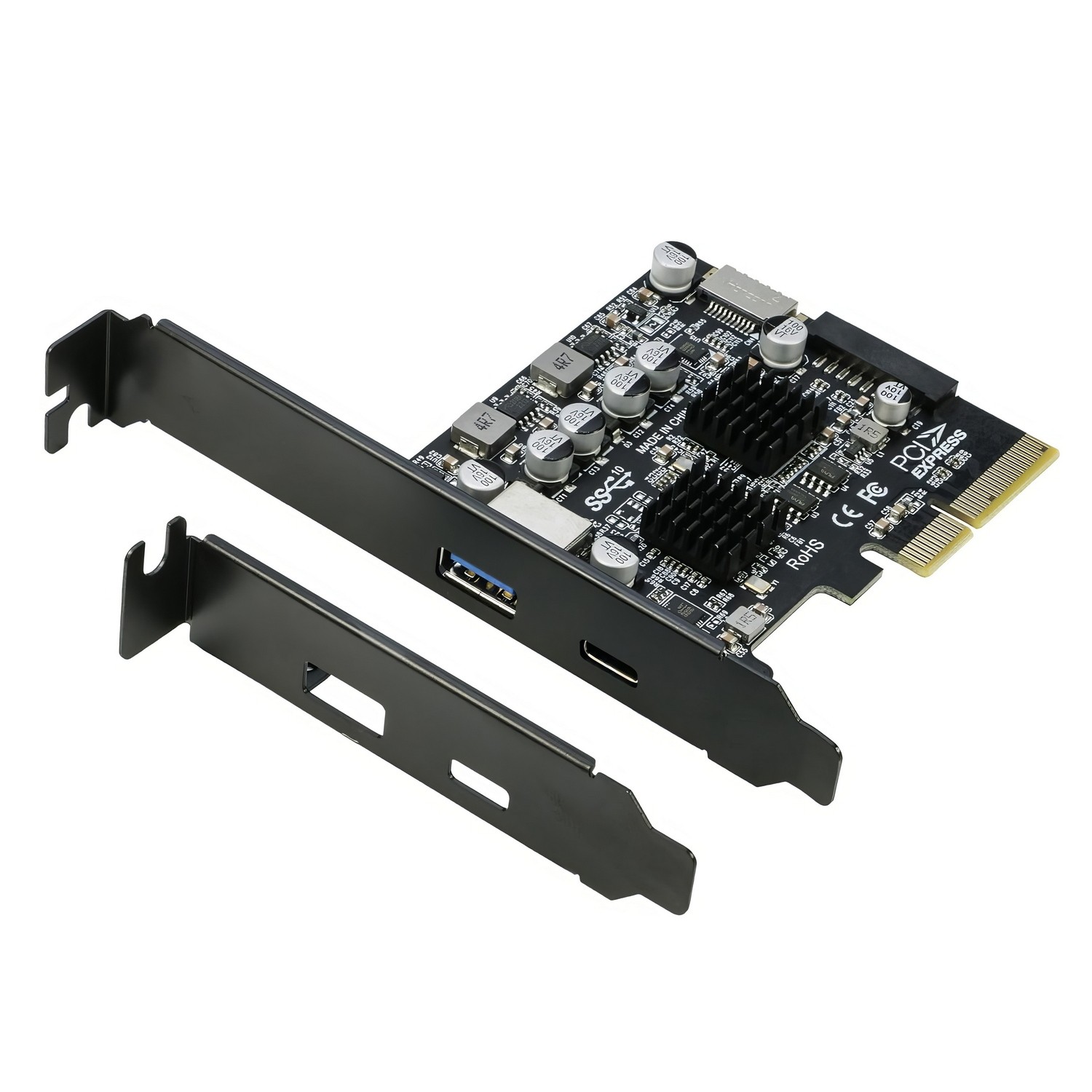 Simplecom EC315 PCIe x4 to 2-Port USB-C USB-A with 2 Internal Connectors