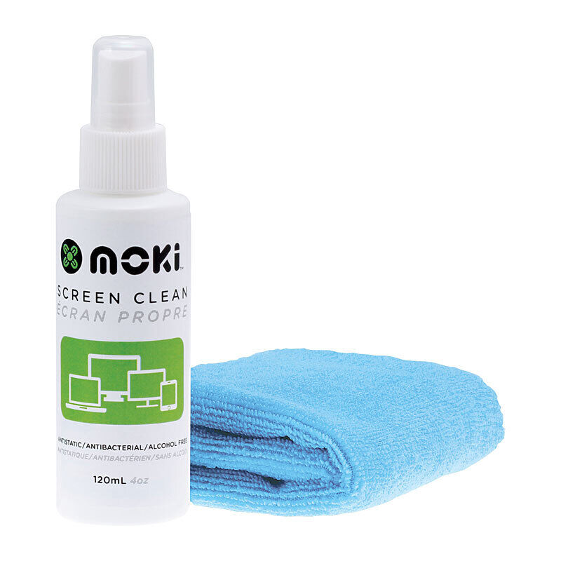 Moki Clean Screen 120ml Spray with Cloth-ACC FCSM02