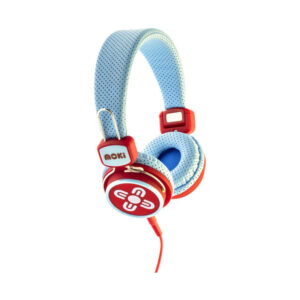 Moki Kids Safe Volume Limited Headphones-Blue & Red-ACC HPKSBR