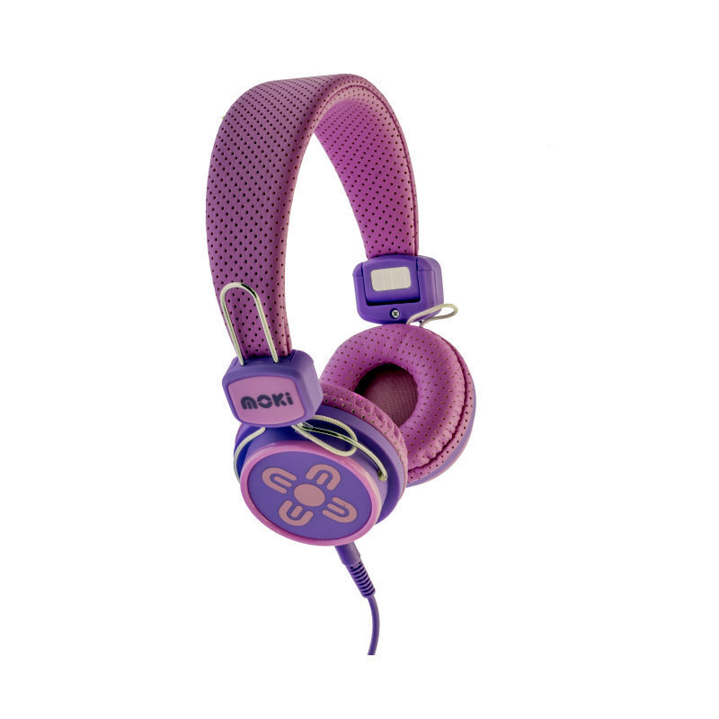 Moki Kids Safe Volume Limited Headphones- Pink & Purple-ACC HPKSPP
