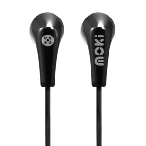 Moki Life Metallic Earbuds Black-MLMECBK