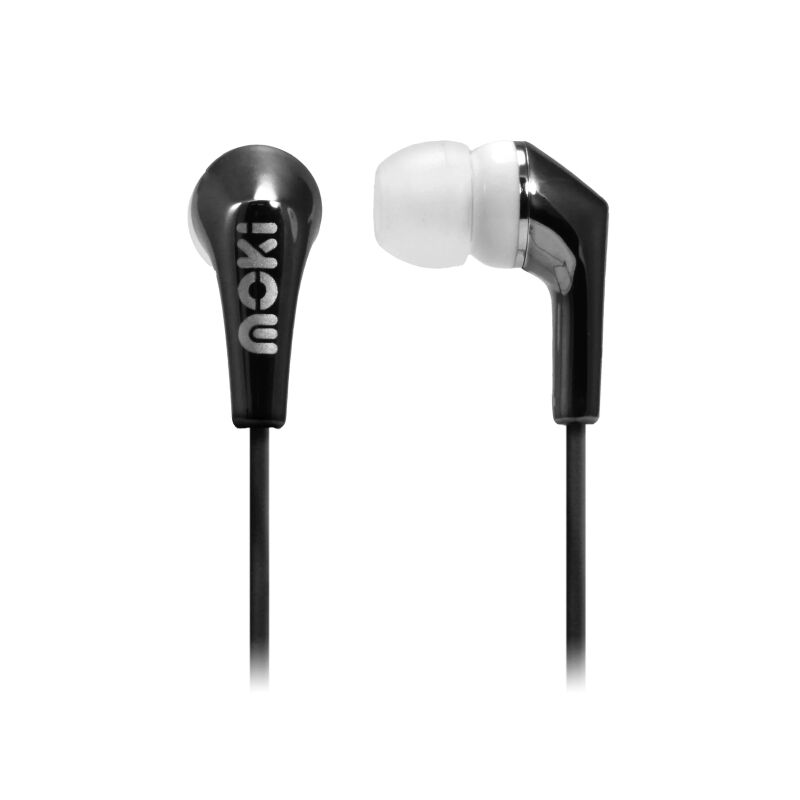 Moki Life Metallic Earbuds Black-MLMECBK