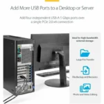 StarTech 4 Port USB 3.0 PCIe Card - PEXUSB3S44V