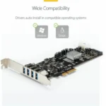 StarTech 4 Port USB 3.0 PCIe Card - PEXUSB3S44V - Image 5