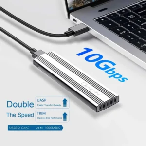 Oxhorn USB-C 3.2 Gen 2 M.2 NVMe SSD Enclosure Silver-UM-311S