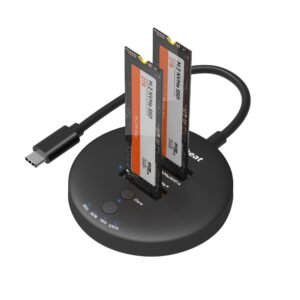 mbeat® H3 USB 3.2 Gen2x2 20Gbps Dual M.2 NVMe SSD Dock with Clone Duplicator-MB-HDD-M2H3CL
