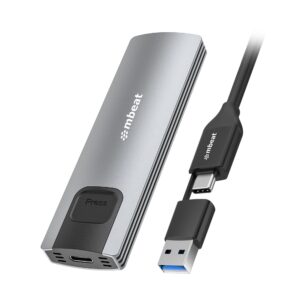 mbeat 10Gbps M.2 NVMe SATA SSD Enclosure-MB-XCS-CM03GRY