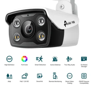TP-Link VIGI C340 (4mm Lens) 4MP Outdoor Full-Colour Bullet Network Camera