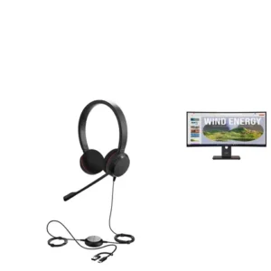 Lenovo T34WD-40 34" WLED IPS WQHD(21:9) + JABRA Corded Evolve 20 Se Ms H/SET - 64AEGAR1AU-JABRA20