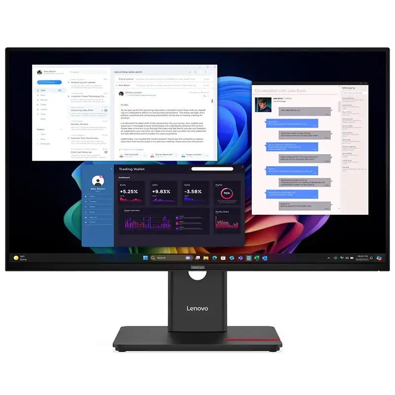 Lenovo Thinkvision T27UD-40 27" 4K UHD 100W USB-C IPS Monitor - 64AFGAR2AU