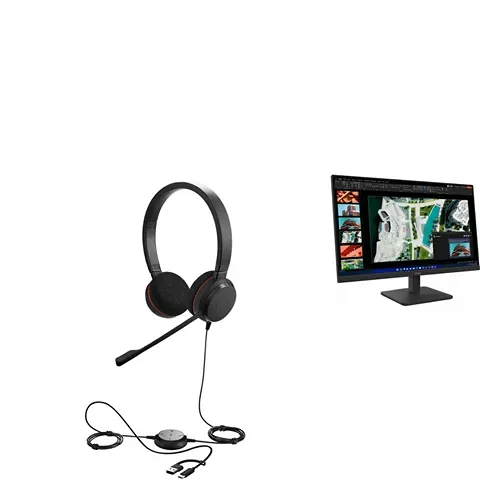 (Bundle) Lenovo S27-4E 27" WLED IPS FHD(16:9) + Jabra Corded Evolve 20 SE MS H/Set - 64BEKAR1AU-JABRA20