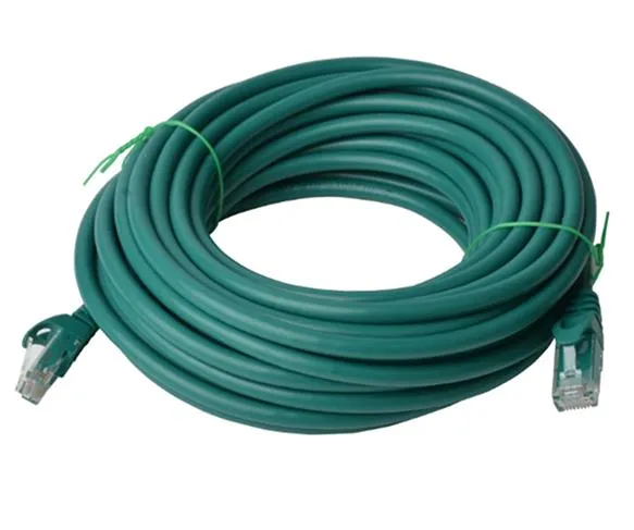 8Ware CAT6 Cable 15m – Green Premium RJ45 Ethernet Network LAN UTP Patch Cord 26AWG CU Jacket - 8W-PL6-15GRN