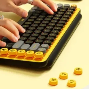 Logitech Pop Keys Wireless Mechanical Keyboard Blast Yellow-920-010577