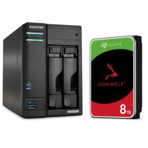 (Bundle) Asustor 2-BAY NAS + 2 X Seagate 8TB - AS6702T-V2-8TB