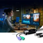 Aten 2-Port USB Boundless Cable KM Switch - CS62KM-AT