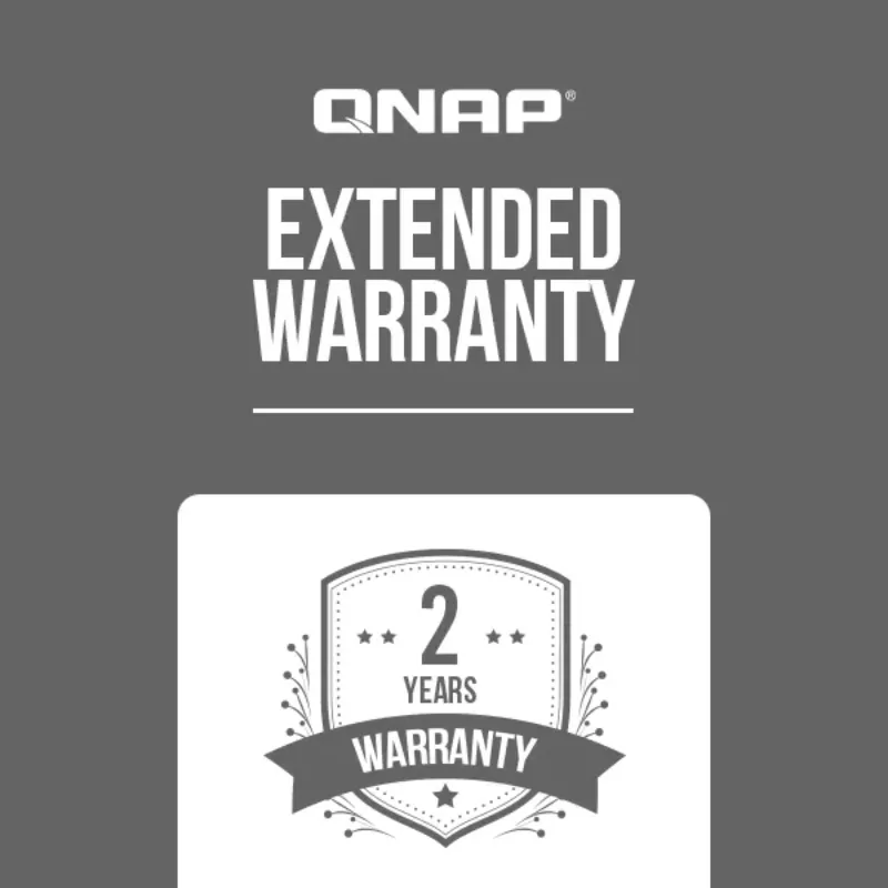 QNAP 2 Year Extended Warranty for TS-653D Series NAS Grey - LW-NAS-GREY-2Y-EI