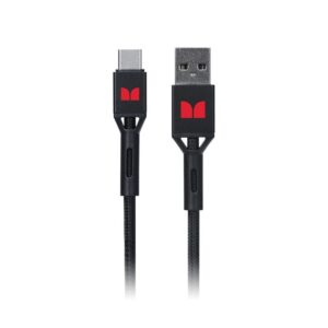 Monster 1.2M USB-C to USB-A Braided Black-MT-1.2MCTOABB