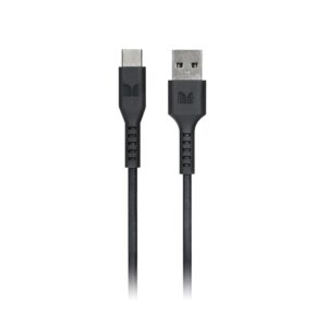 Monster USB-C to USB-A Thermo Plastic Elastometer Black 1.2m Cable Black-MT-1.2MCTOATB