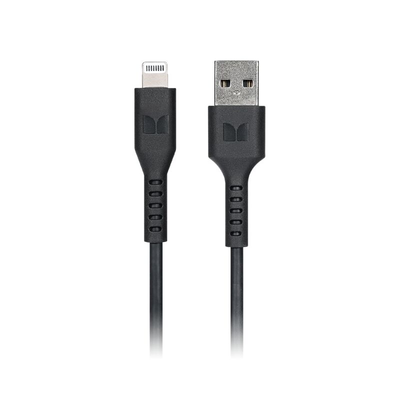 Monster 1.2M Lightning-A TPE Cable Black-MT-1.2MLTOATB