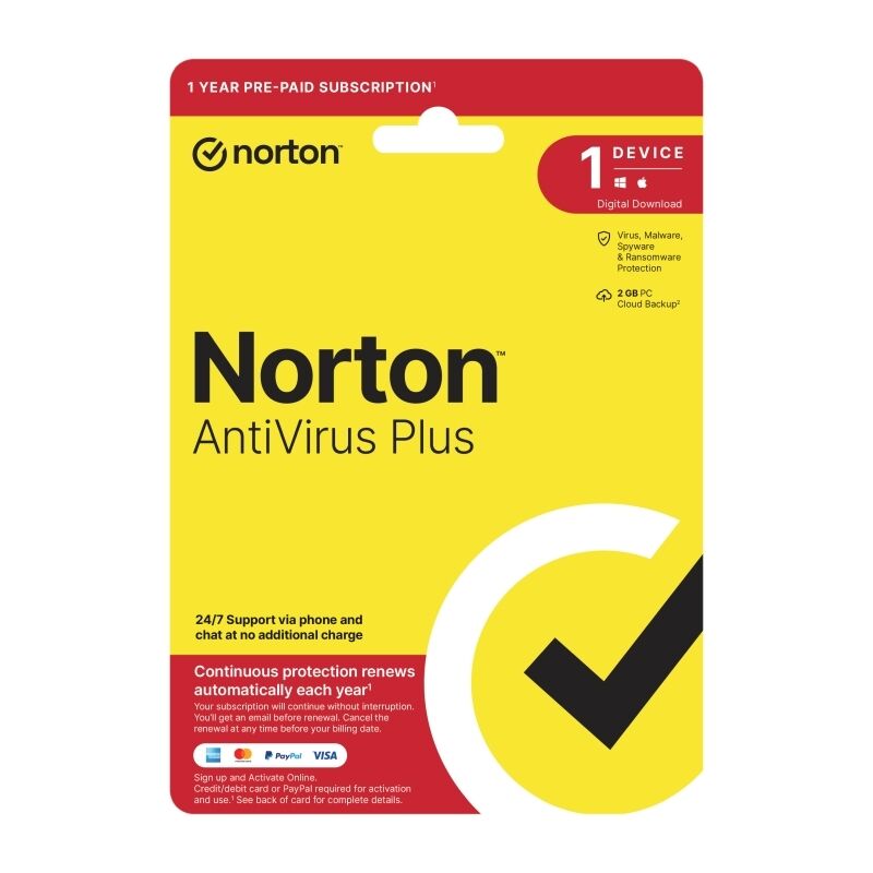 Norton AntiVirus  2GB 1 User 1 Device 1 Year