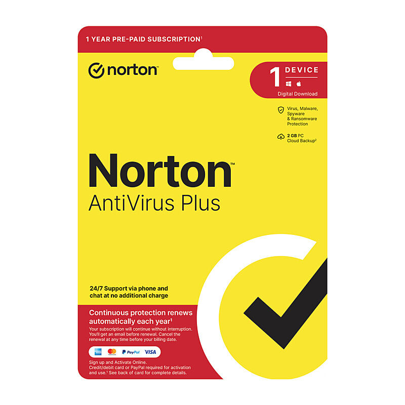 Norton AntiVirus Plus 1 User 1 Device 1 Year Sub-21433676