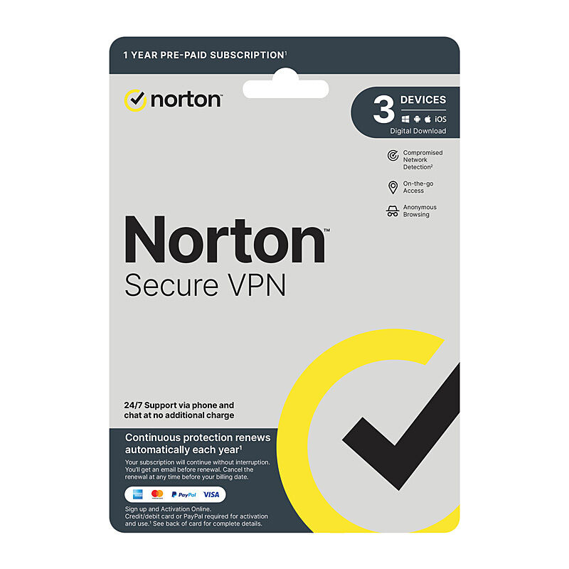Norton Wifi Privacy  Secure VPN 1 User 3 Devices 1 Year-21432707