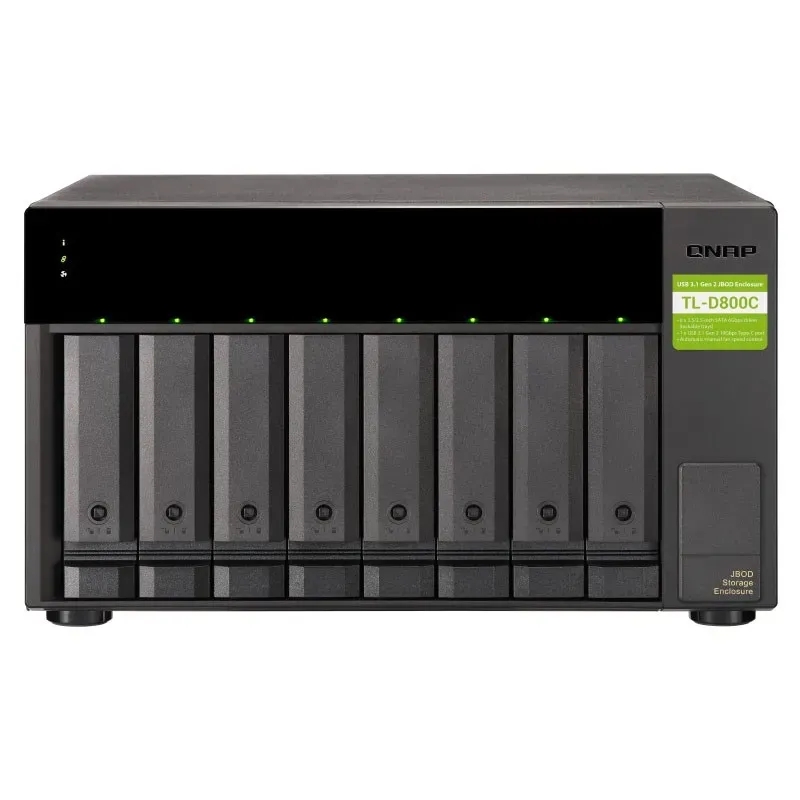 QNAP 8 Bay Desktop USB JBOD SATA Storage Expansion Enclosure - TL-D800C