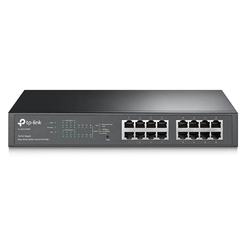 TL-SG1016PE TP-Link 16 Port Gigabit Easy Smart Switch with 8 Port PoE+- TL-SG1016PE