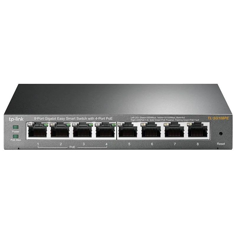 TP-Link 8-Port Gigabit Easy Smart Switch with 4-Port PoE - TL-SG108PE