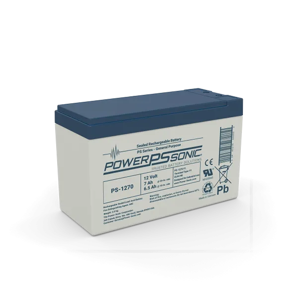 Powersonic SLA-12V 7AH (C20) Battery Kit (Pack of 5) F1 Terminal - PS1270-KIT5