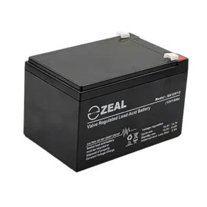 Zeal SLA-12V 12AH(C20) Batt F2 Terminal Plus F1 Adapter - SA12V12F1