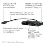 Hp USB-C To USB-A Hub - Z6A00AA