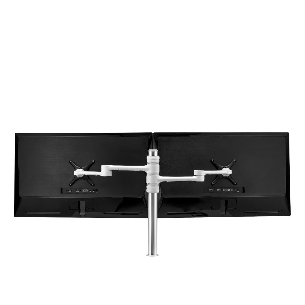 Atdec AFS-AT-DC-SW Dual Swing Monitor Arms on Post White