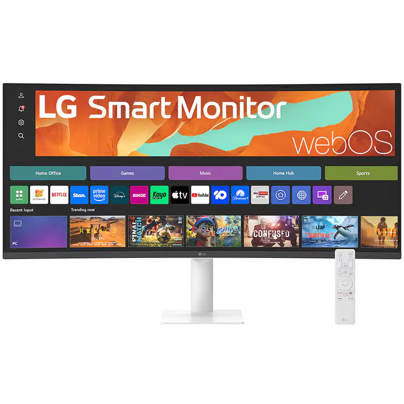LG 34" UWQHD VA 100Hz Curved Smart Monitor with webOS-34U601SA-W.AAU