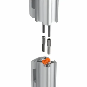 Atdec 400mm Stackable Post Silver-AWM-P40X-S