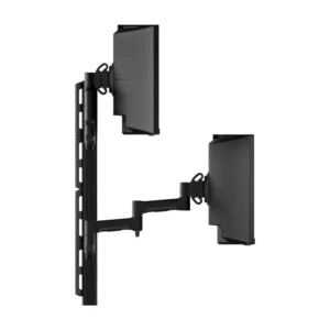 Atdec AWMS-2-46H75 Dual HD Swing Arms on Tall Post HD F-Clamp Black
