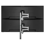 Atdec AWMS-2-46H75 Dual HD Swing Arms on Tall Post HD F-Clamp Silver