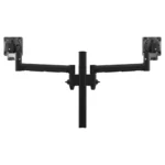 Atdec Dual Extended-Reach Arms on Post Grommet Clamp Black-AWMS-2-5940-G-B