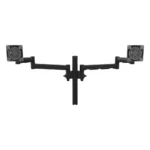 Atdec Dual Extended-Reach Arms on Post Grommet Clamp Black-AWMS-2-5940-G-B