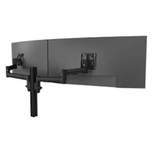 Atdec Dual Extended-Reach Arms on Post Heavy-Duty F-Clamp Black-AWMS-2-5940-H-B