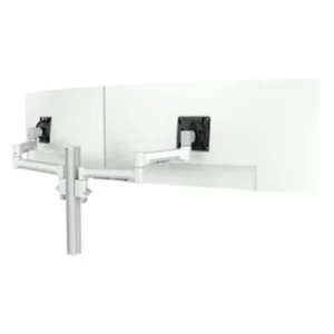Atdec Dual Extended-Reach Arms on Post Heavy-Duty F-Clamp Silver-AWMS-2-5940-H-S
