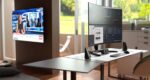 Atdec Freestanding Heavy Duty Dual Vertical Monitor Mount Silver-AWM…