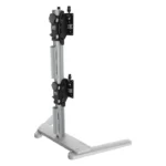 Atdec Freestanding Heavy Duty Dual Vertical Monitor Mount Silver-AWMS-2-BT75-FS-S